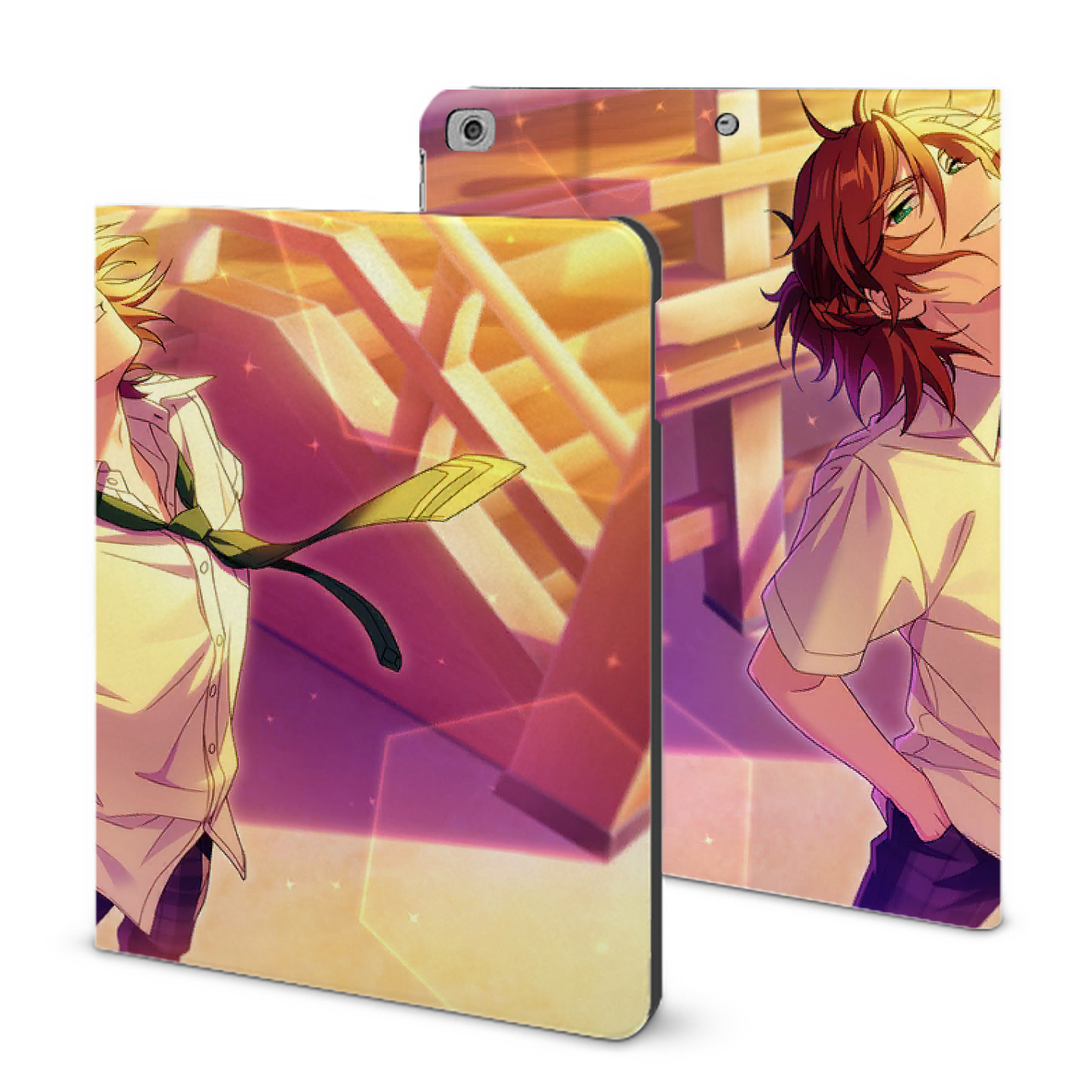 （画像用） あんさんぶるスターズ! Ensemble Stars IPad ケース ブック型 PUレザー TPU 耐衝撃 軽量 薄型 ペン収納なし 全面保護 IPad 各モデル対応